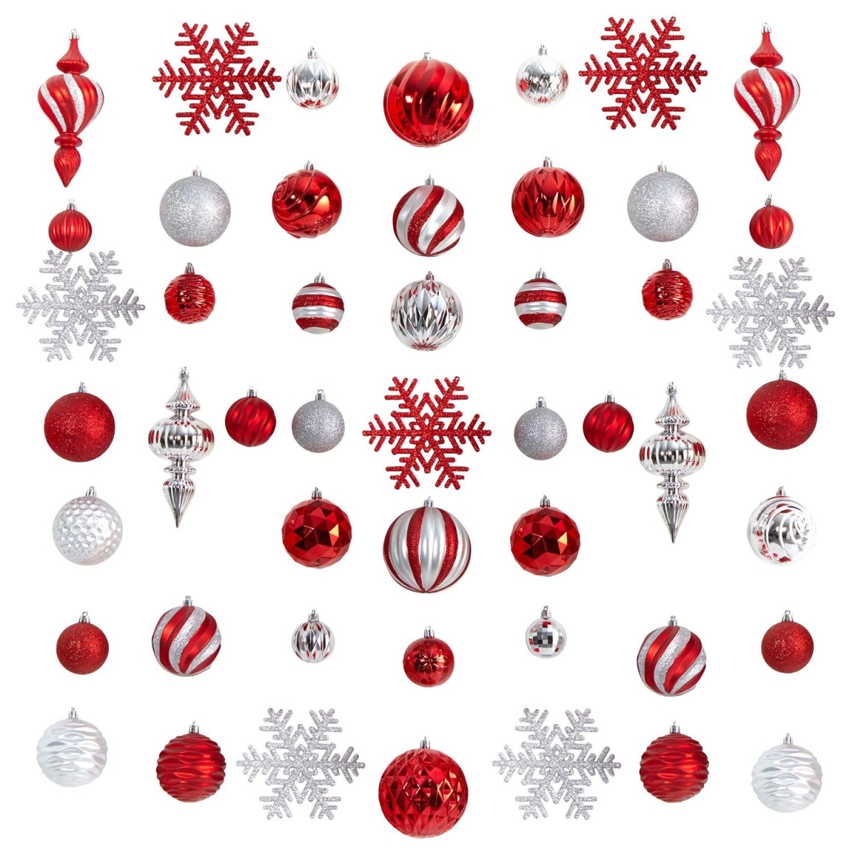 Picture of Nearly Natural D1035 4.33 lbs Shatterproof Ornament Set&#44; Multi Color - 81 Piece