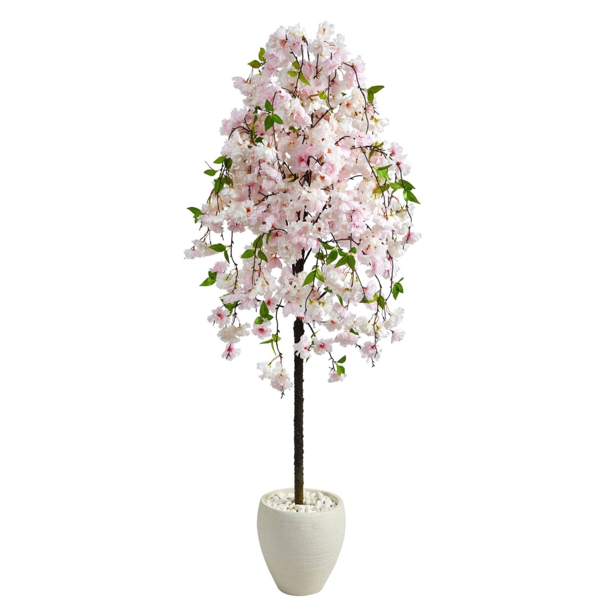 Picture of Nearly Natural T2591 70 in. Cherry Blossom Artificial Tree in White Planter