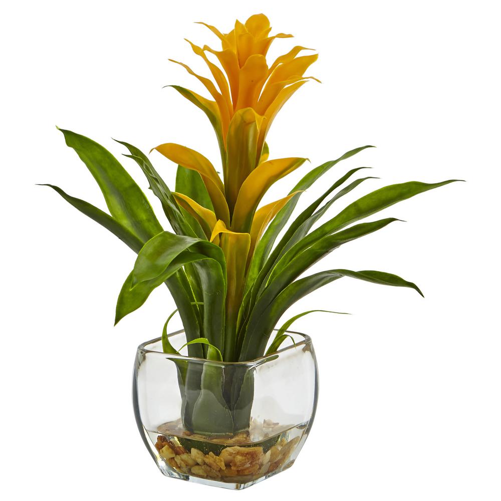 Picture of Nearly Natural 6897-YL Bromeliad with Vase Arrangement