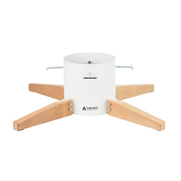 219665 Timber Real Christmas Tree Stand, White - Large