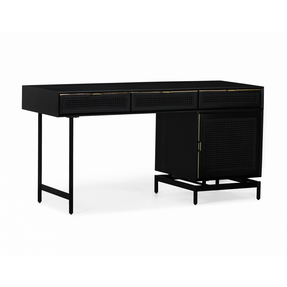 LVR00665 60 in. Louisiana 3 Drawer Desk
