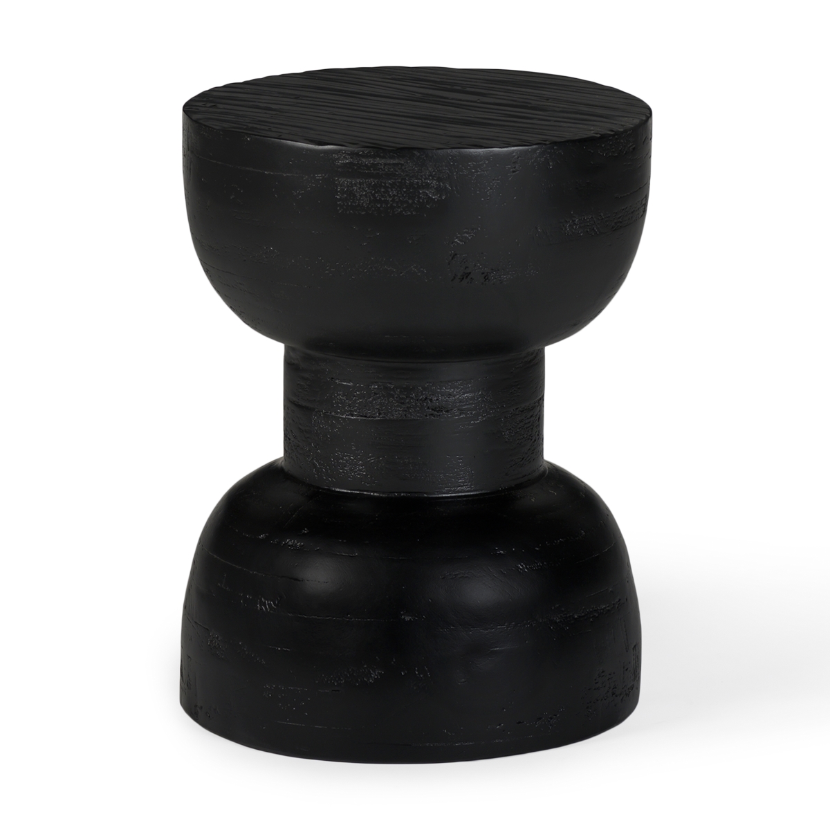LVR00102 16 in. Hewn Occasional Table, Charcoal - Small