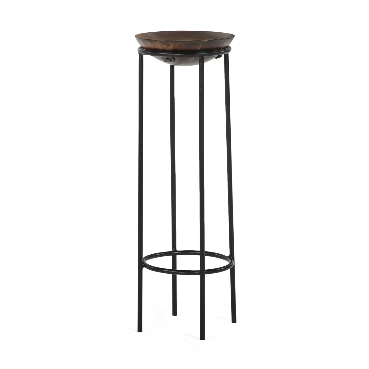 Disc Drink Table, Powder Coat & Reactive Finish