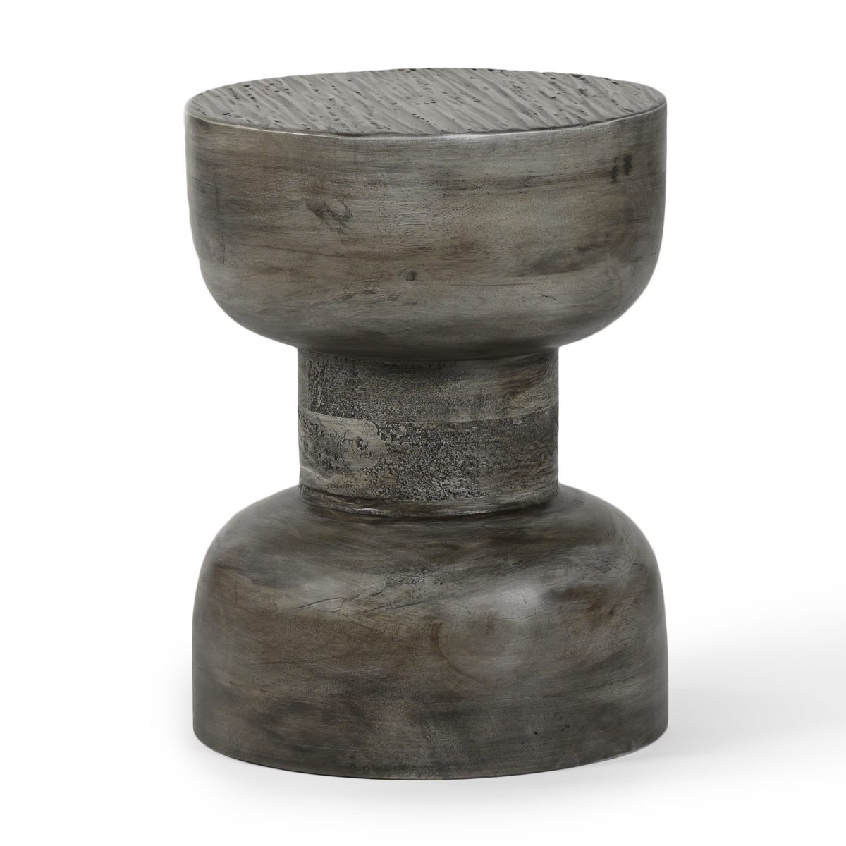 LVR00337 Hewn Side Table - Weathered Grey Finish - Small