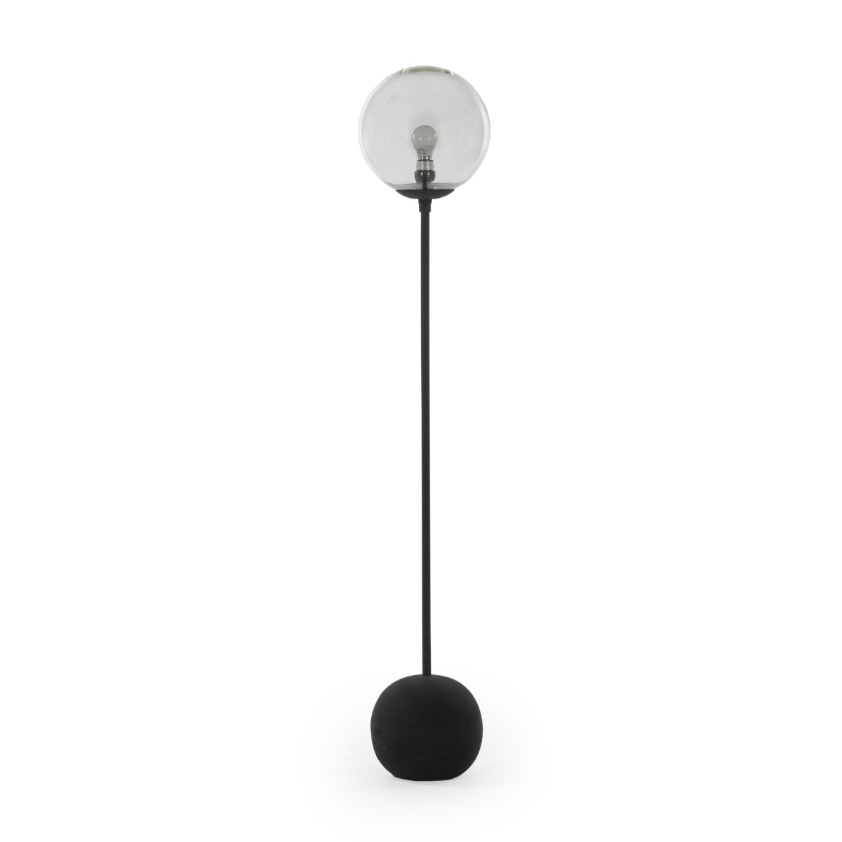 Sphere Cannon Floor Lamp, Black Powder Coat