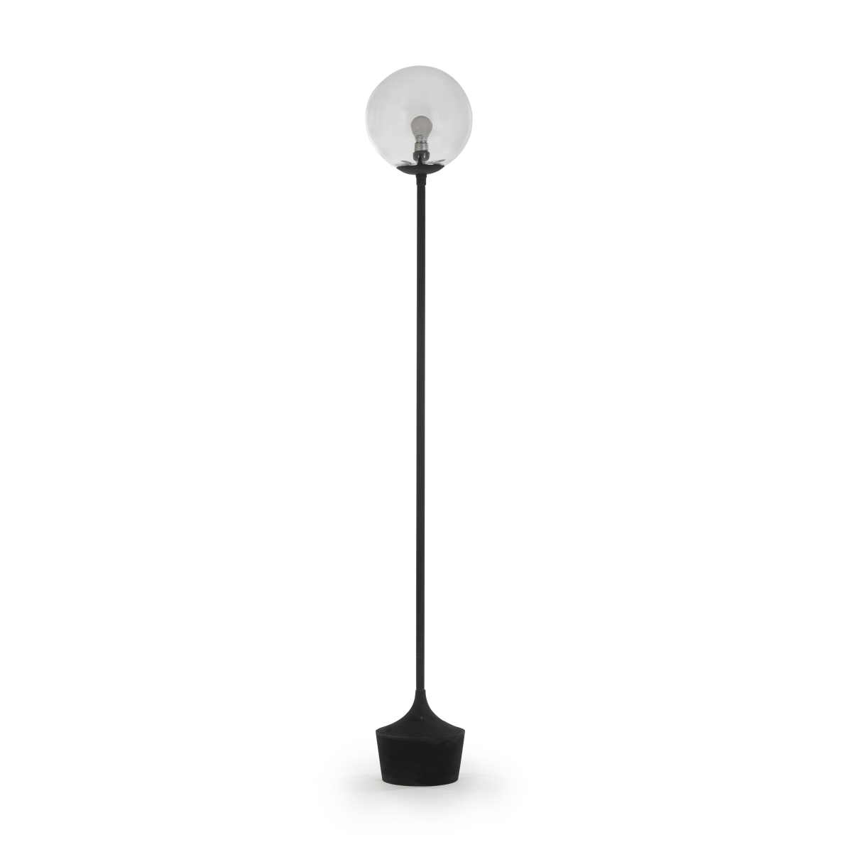 Pointed Cannon Floor Lamp, Black Powder Coat