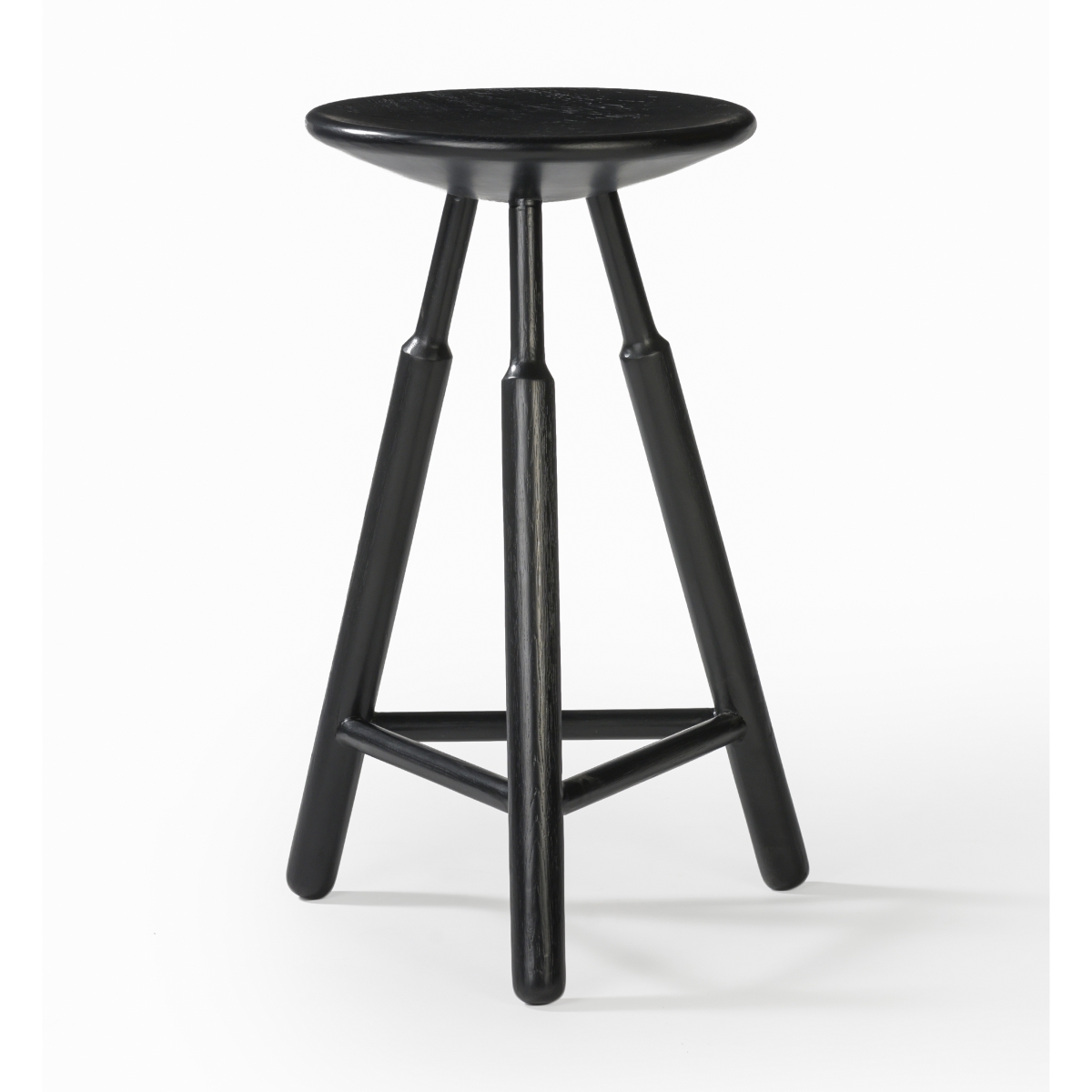 Dowel Counter Stool, Charcoal Oil Finish