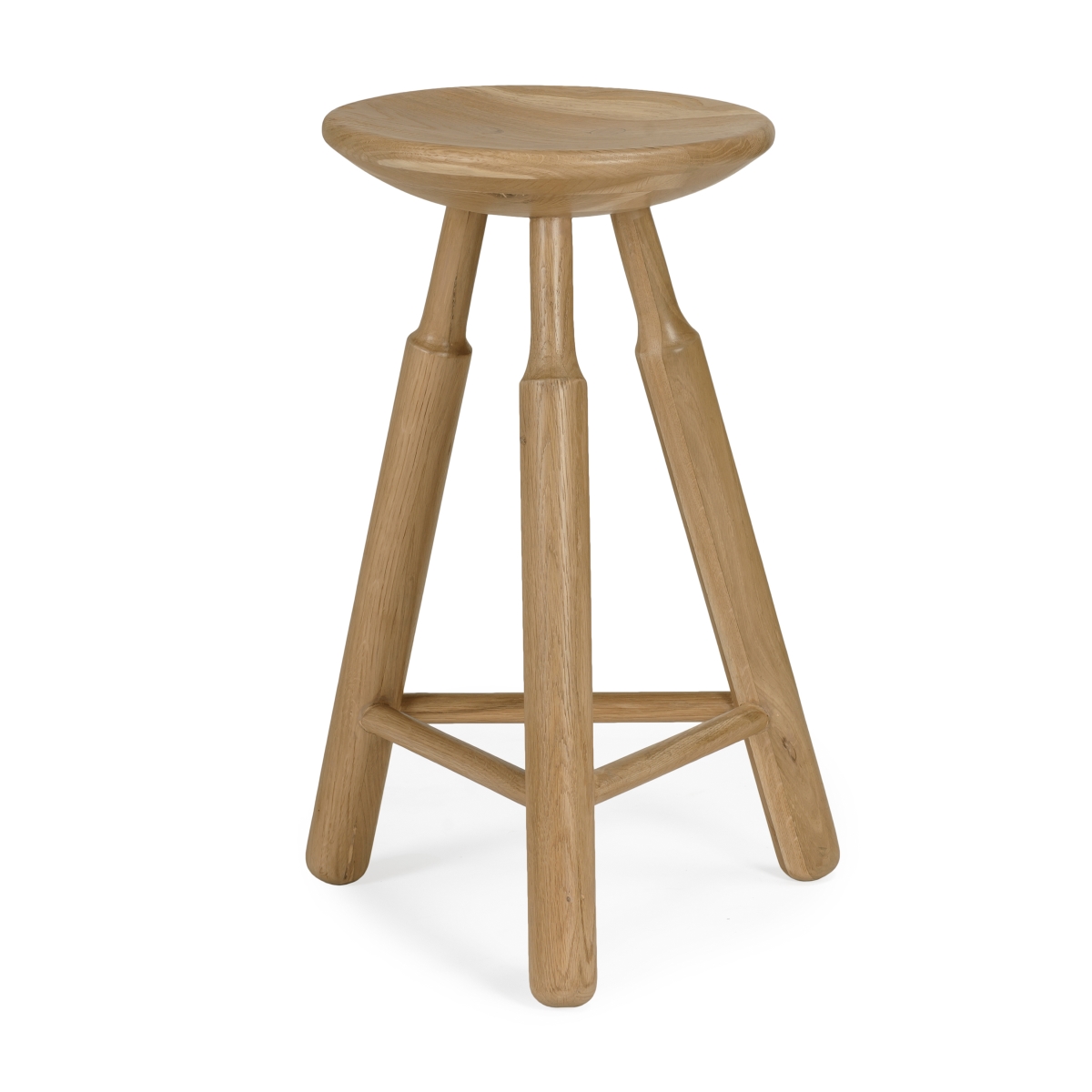 Dowel Counter Stool, Natural Oil Finish