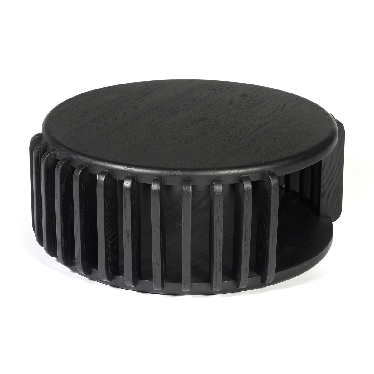 LVR00389 Gear Coffee Table, Charcoal Oil Finish