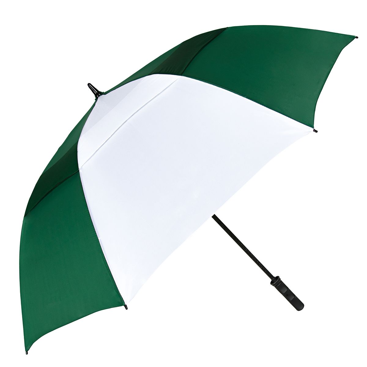 60-83-GN-WH 64 in. Vented Tornado Umbrella, Green & White