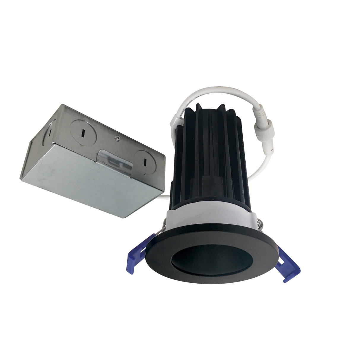 Nora Lighting NM2-2SDC6030BB 2 in. M2 LED Mini Recessed Wet Location Downlight, 600 Lumens, 8W, 3000K, 90 Plus CRI, 120V- Matte Black