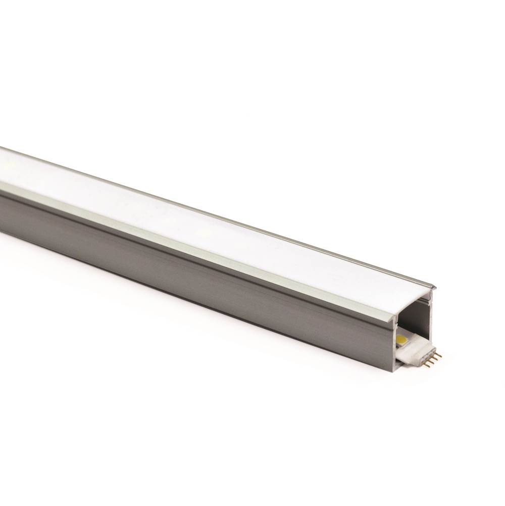 Nora Lighting NATL-C25A 4 ft. Aluminum Deep Channel with Wing, Plastic Diffuser & End Caps