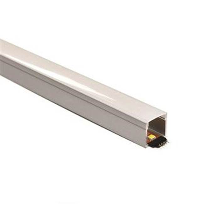 Nora Lighting NATL-C26W 4 ft. Aluminum Deep Channel with Plastic Diffuser & End Caps, White