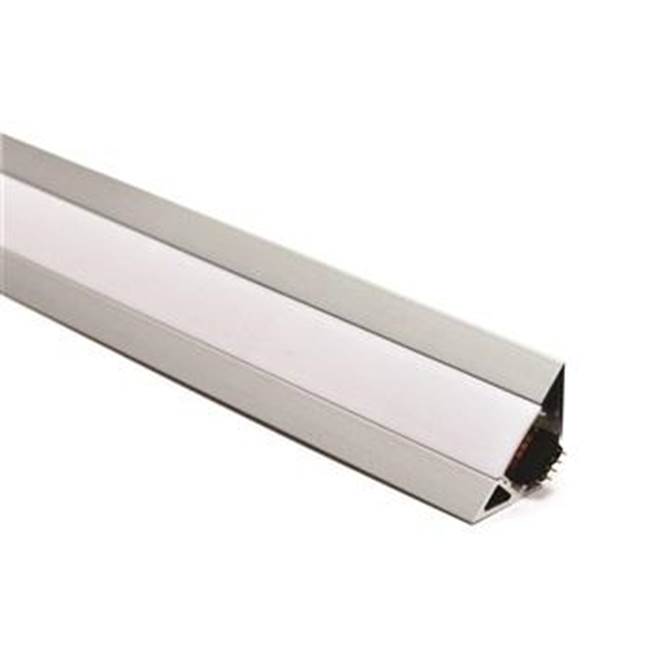 Nora Lighting NATL-C28B 4 ft. Aluminum Corner Channel with Plastic Diffuser & End Caps