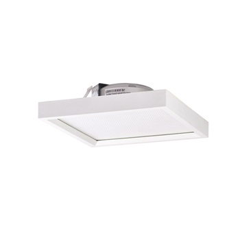 Picture of Nora Lighting NLOS-S42L35WW 4 in. 11W 120V Regressed Edge-Lit Surface Mounted Baffle LED&#44; White - Triac & ELV Dimming - Square