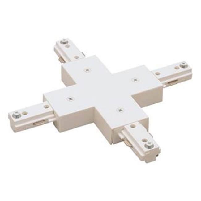 Nora Lighting NT-2315W 2 Circuit Track Right Polarity X Connector, White