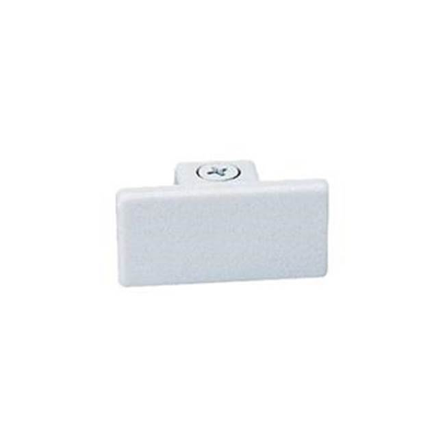 NT-2318R-W 2 Circuit Track Right Polarity Dead End Cap - White - Essential Accessory