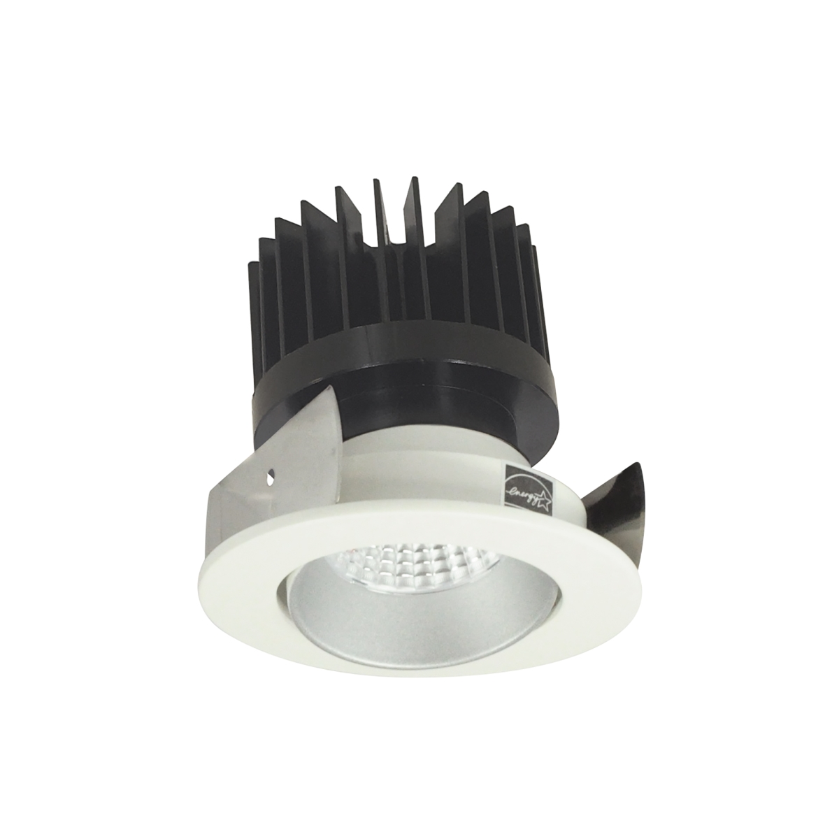 Nora Lighting NIOB-2RC27XMPW-10 2 in. Iolite Trim Round Adjustable Cone Reflector, 1000 Lumens & 2700K, Matte Powder White