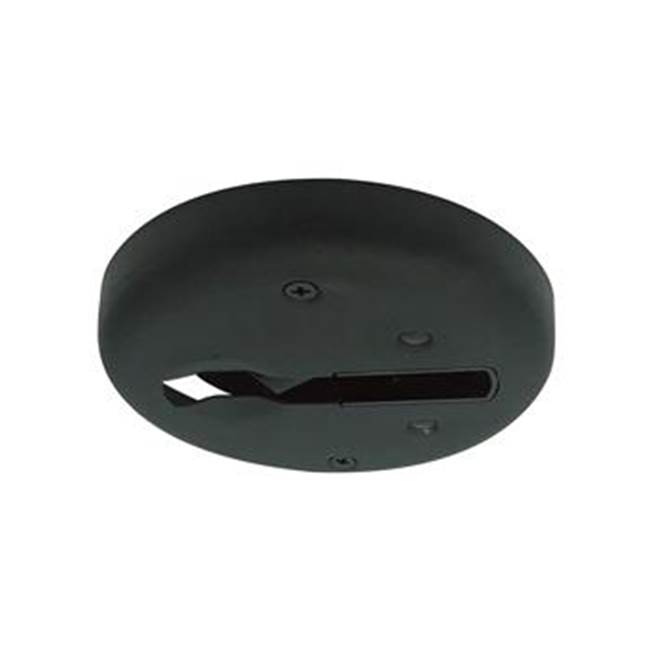 Nora Lighting NT-380B Round Monopoint Canopy with Double Locking Adapter for Track Head, Black