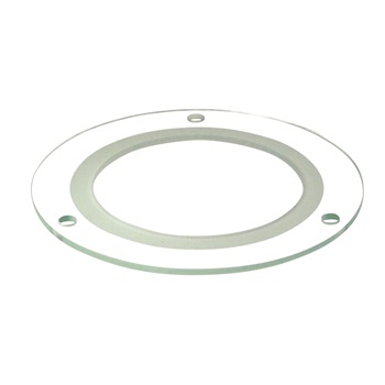 Nora Lighting NTG-4SPH-HC 4 in. Tempered Clear Glass with Frosted Center & Open Center - 3.12 in.