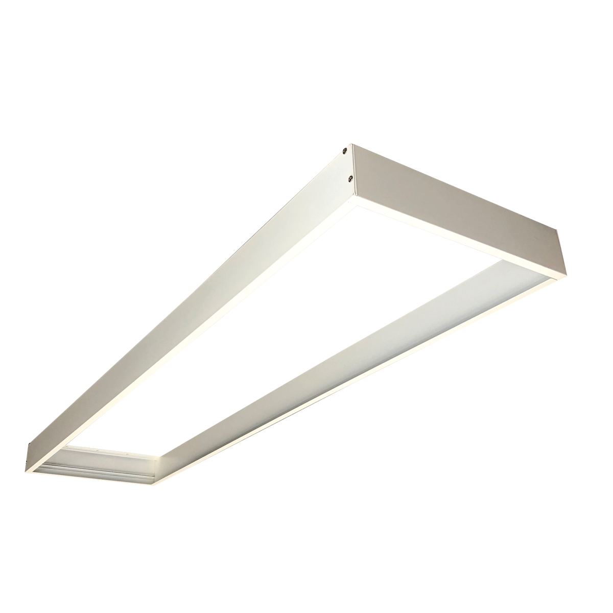 NPDBL-14DFK-W 1 x 4 in. Surface Mount Frame for Edge-Lit & Back-Lit Panels - White - Compact Design