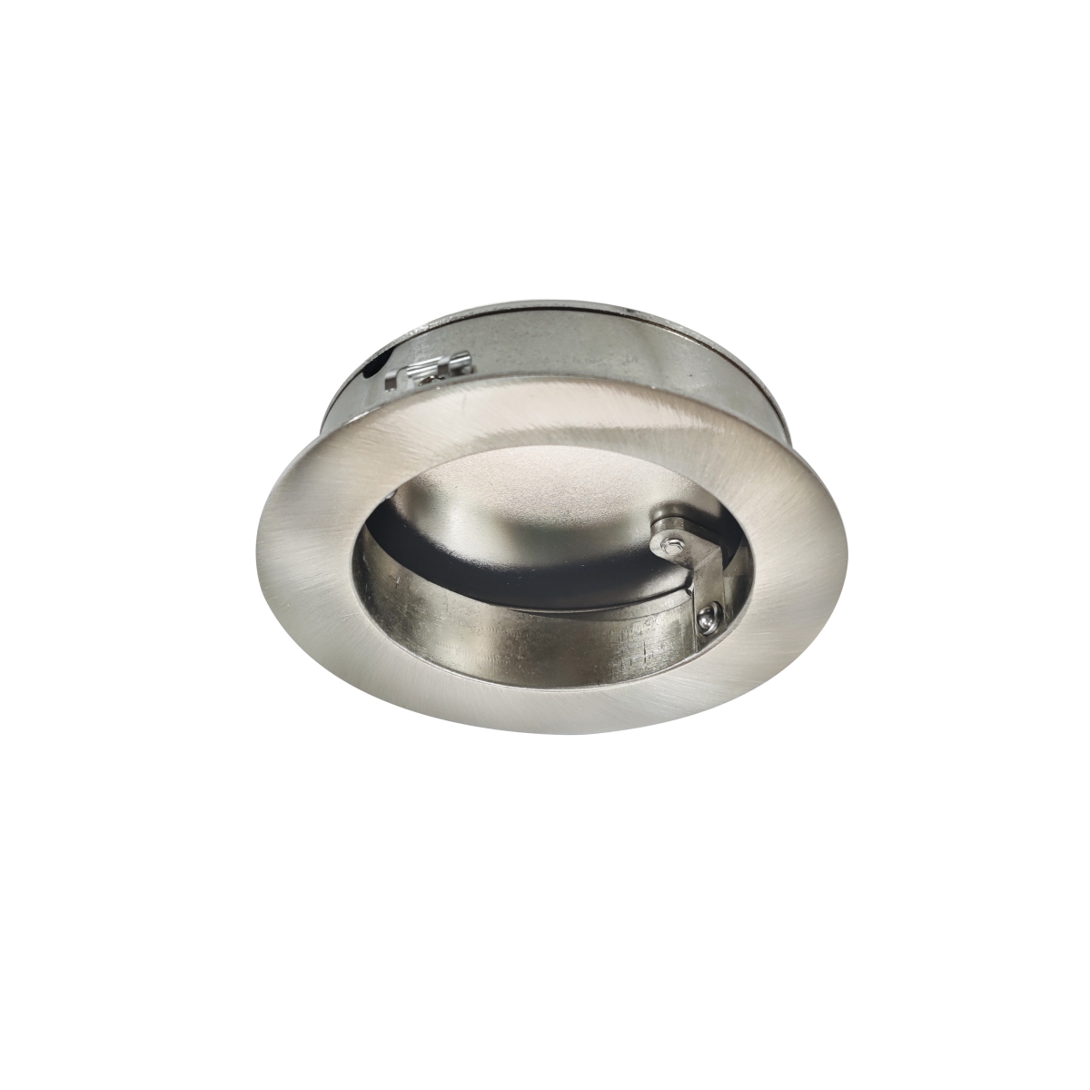Picture of Nora Lighting NMP-ARECBN Adjustable LED Puck Light Recessed Mounting Bracket, Brushed Nickel