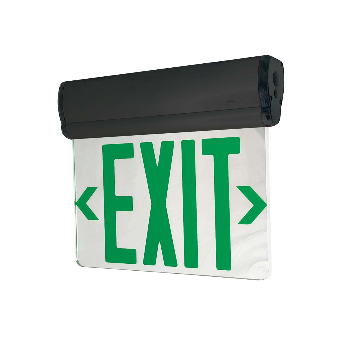 Picture of Nora Lighting NX-810-LEDG2MB Exit Adjustable AC 2F Edge-Lit Exit Sign&#44; Green & Mirrored Black