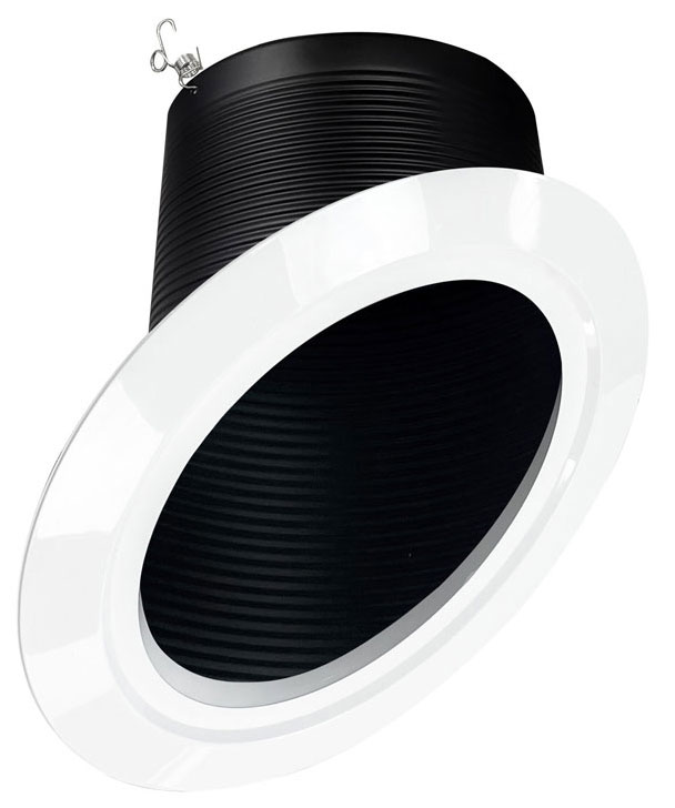 Nora Lighting NTM-617-45B 6 in. Super-Sloped Baffle Trim, Black