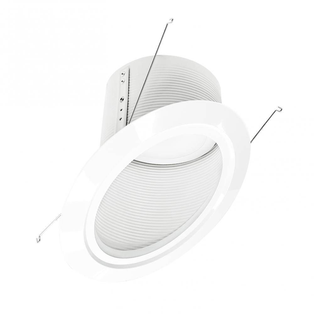LED Retrofit Baffle Trim - White - 6 in. - 1100 Lumens - Super Sloped Design