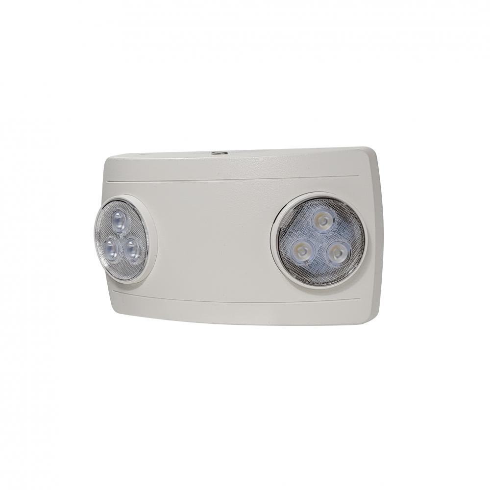 Nora Lighting NE-612LEDW 120 & 277V Compact Dual Head Led Emergency Light, White