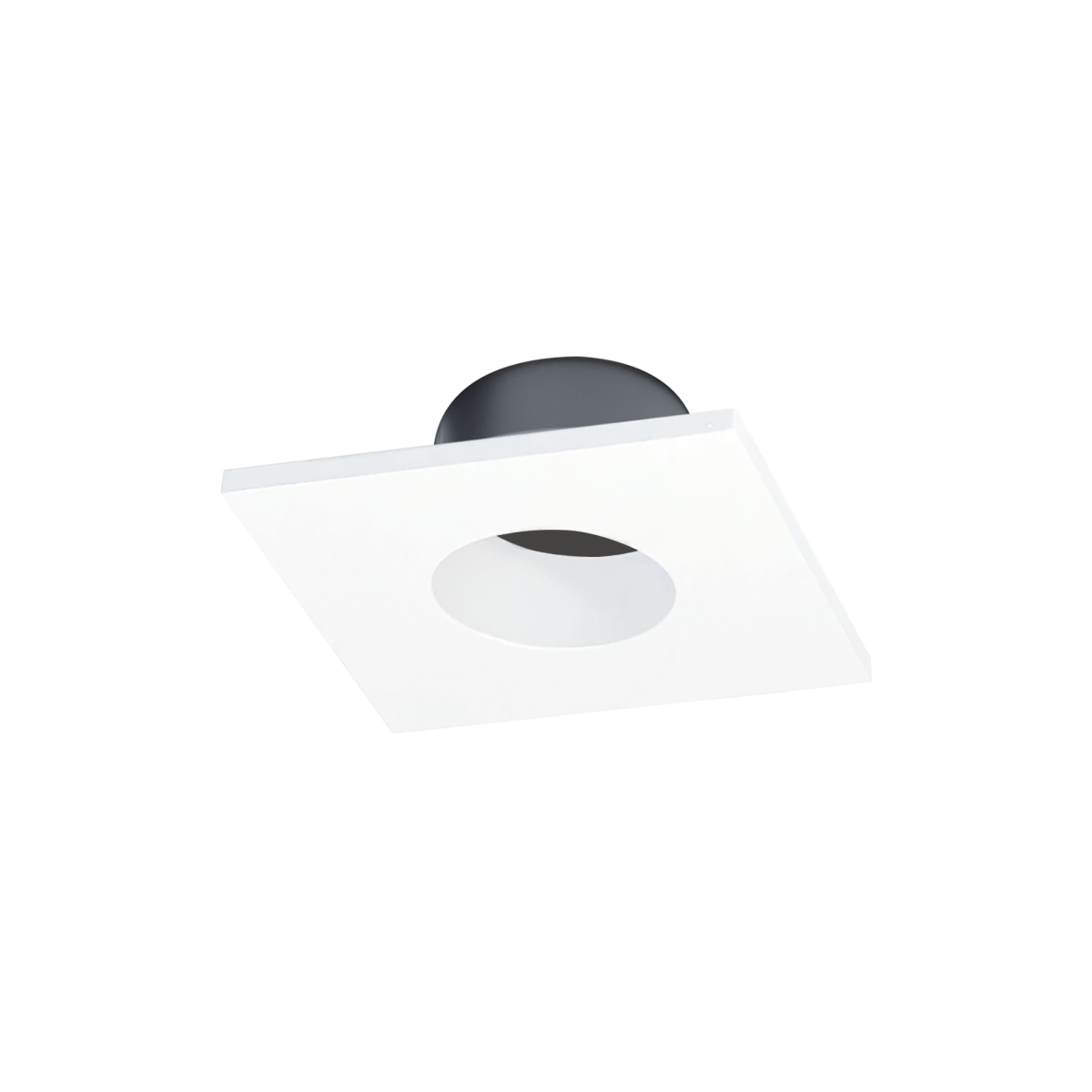 Nora Lighting NIOC-1SNGMPW 1 in. Iolite Can-Less Square Downlight Trim, Matte Powder White