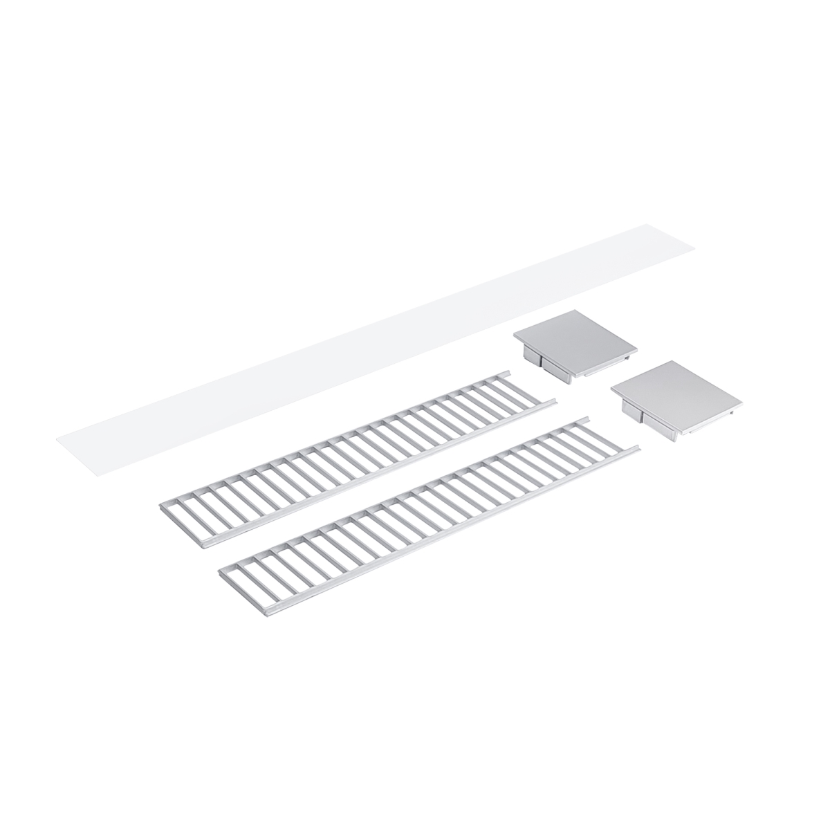 Picture of Nora Lighting NLUD-2LOUVAA 2 ft. Louver Accessory Set for NLUD-2334&#44; Aluminum Louver & Aluminum End Caps