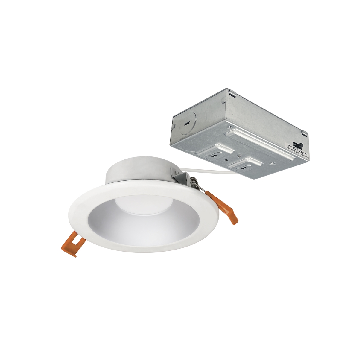Picture of Nora Lighting NLTH-41TW-HZMPW 4 in. 120V Theia LED Can-less Downlight with Selectable CCT upto 950 lm&#44; Haze Reflector & Matte Powder White Flange