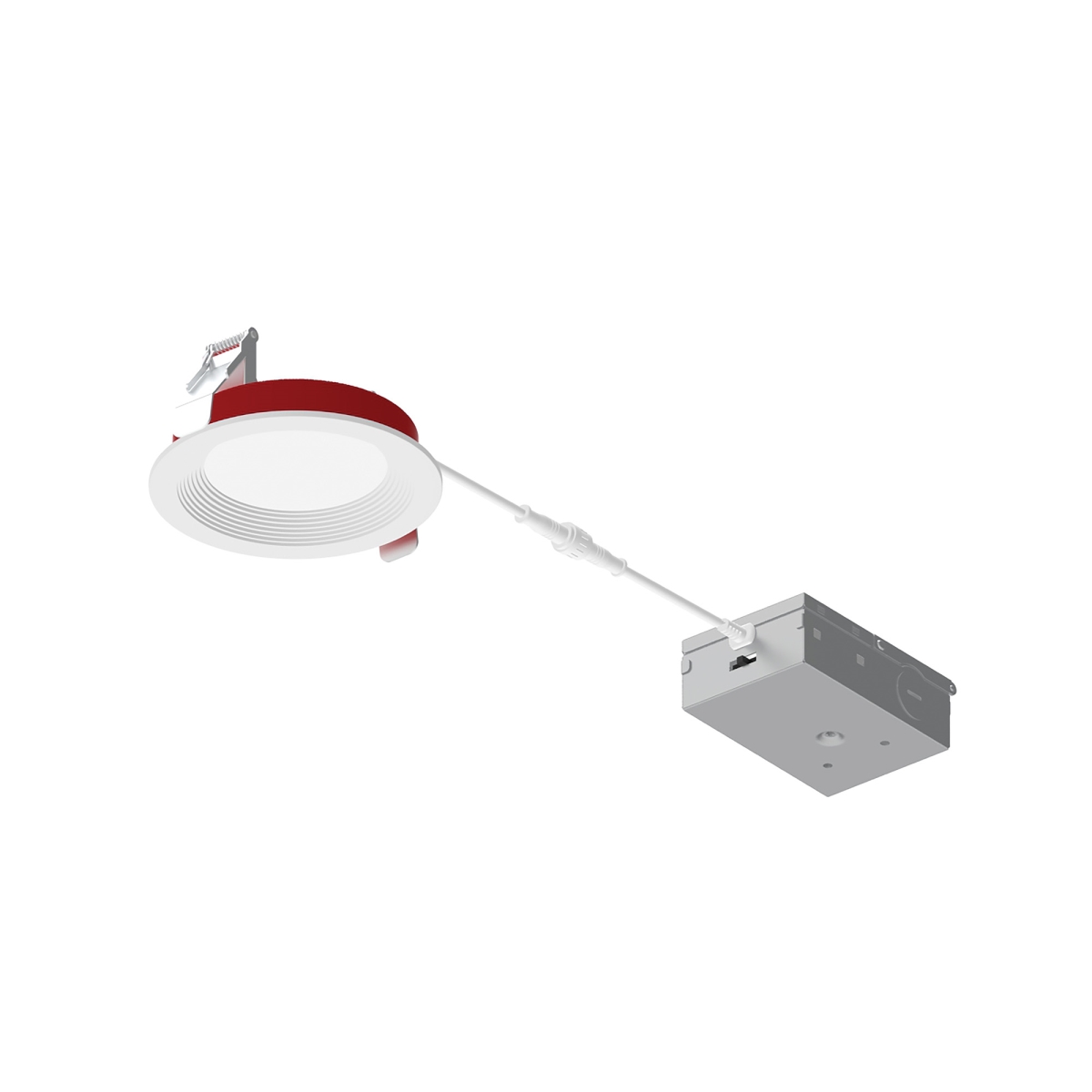 Nora Lighting NFRC-R4W2TWMPW 4 in. Fire Rated Can-less Baffled LED Downlight
