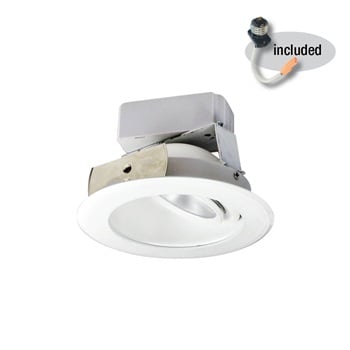 Nora Lighting  4 in. Cobalt LED Retrofit Adjustable, Haze & White - 30K