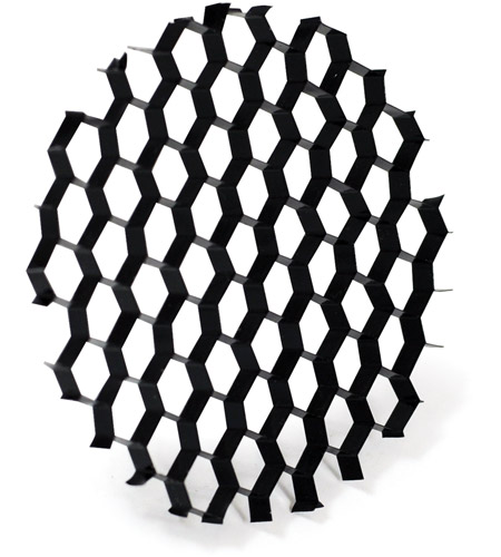 Nora Lighting NIO-1HC Iolite 1 in. Black Recessed Louver, Hex Cell