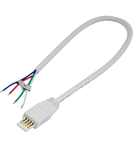 Picture of Nora Lighting NAL-812TBW 12 in. Silk LED SBC Power Line Cable with Terminal Block - White