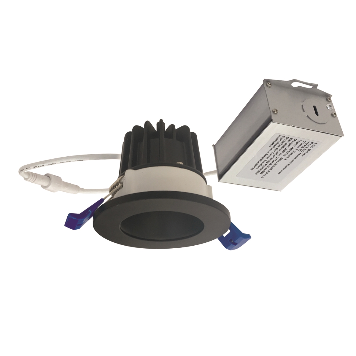 Nora Lighting NM2-2RDC6030BB 2 in. 8W - 3000K - 120V M2 LED Mini Recessed Downlight Round Reflector, Matte Black