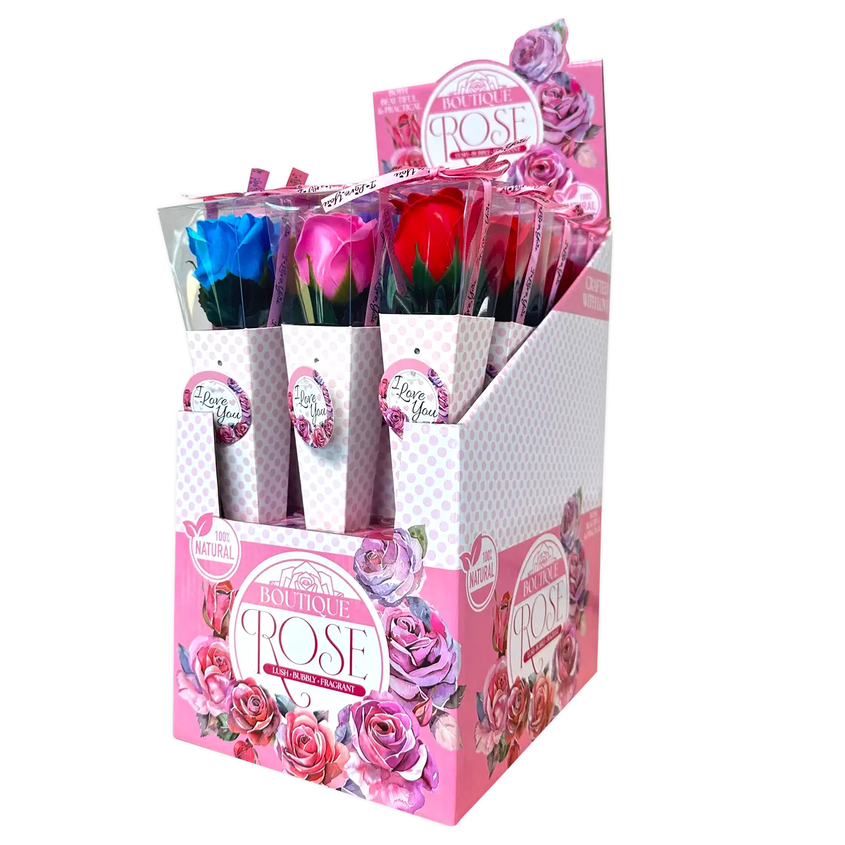25250 Boutique Soap Rose Keepsake, 12 Piece per Retail Ready Display