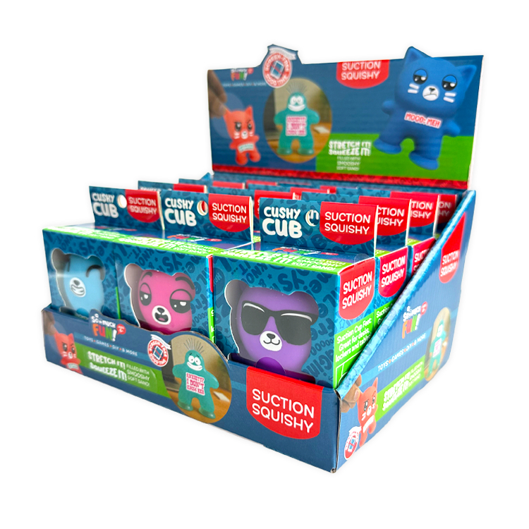 26106 Emotional Support Suction Squishy Pals Toys, 12 Piece per Retail Ready Display
