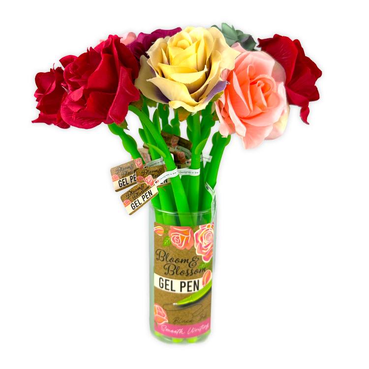 26427 Bloom & Blossom Rose Gel Pen, 12 Piece per Display