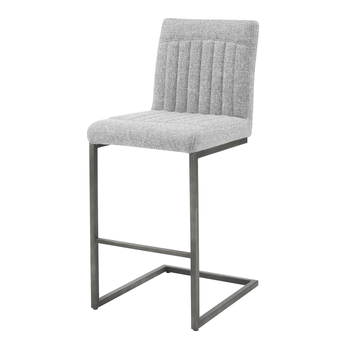 1060028-218 Ronan KD Fabric Counter Stool, Blazer Light Gray - Set of 2 -  New Pacific Direct