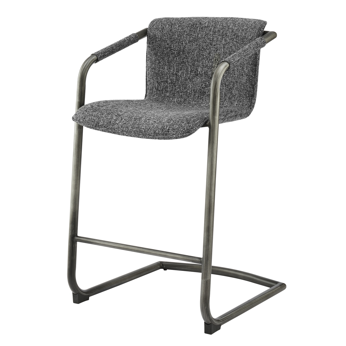 1060030-219 Indy Fabric Counter Stool, Blazer Dark Gray - Set of 2 -  New Pacific Direct