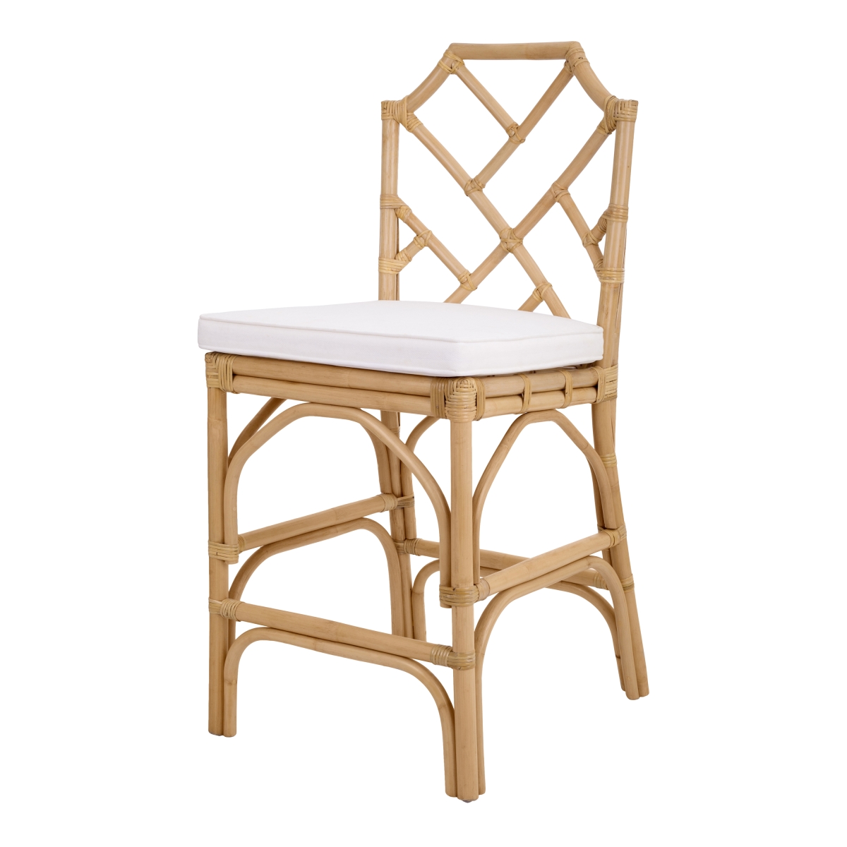 Pacific Direct 3100017-N Kara Rattan Counter Stool, Natural - Set of 2