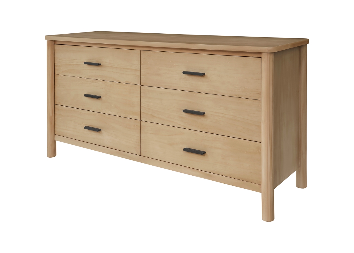 Pacific Direct 8000078 Bloomfield Dresser 6 Drawers, Natural Pine