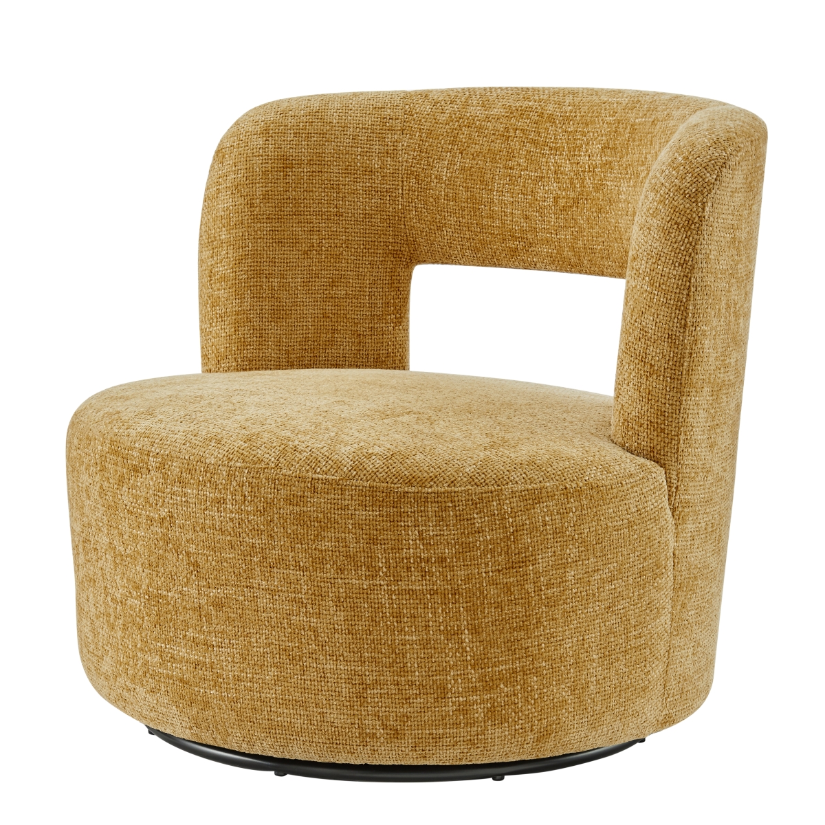 Pacific Direct 1900206-633 Jazzlyn Fabric Swivel Accent Chair, Grenada Mustard