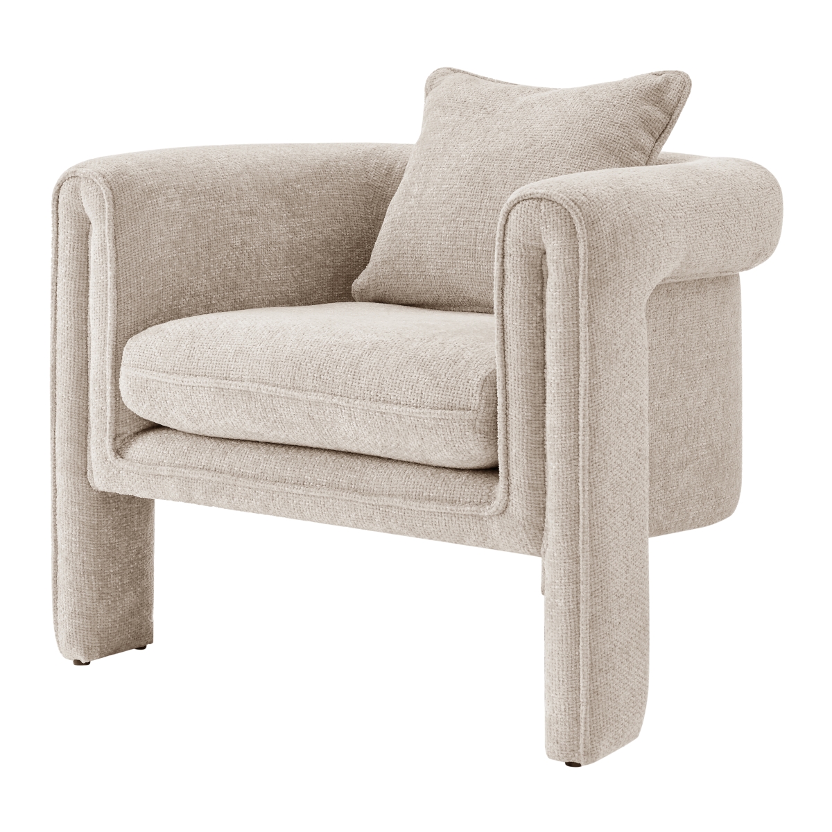 Pacific Direct 1250066-632 Heidi Fabric Accent Arm Chair, Grenada Cream