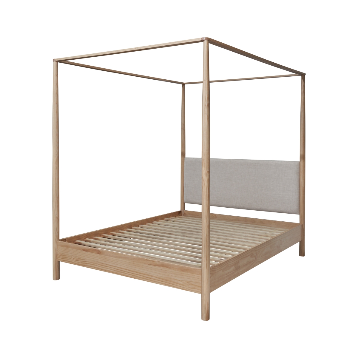 Pacific Direct Store 8000080 Bloomfield Canopy Bed Set, Natural Pine - Queen Size