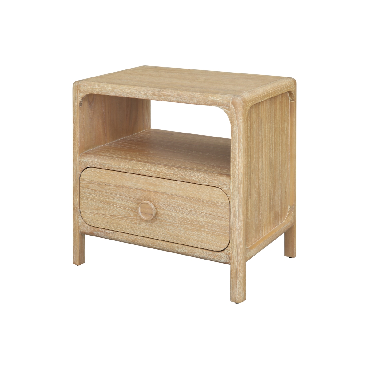 Pacific Direct 8000087 Hansville Nightstand-Side Table - Natural Whitewash