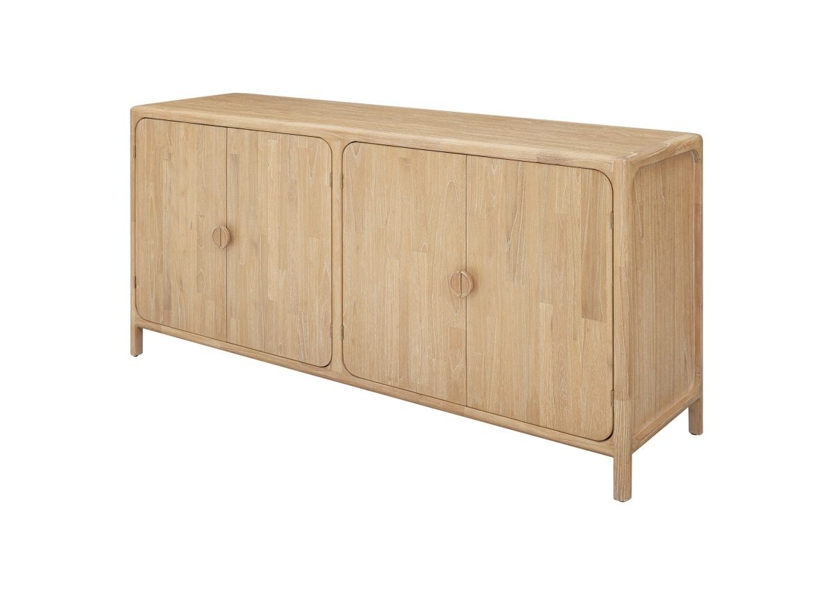 Pacific Direct 8000089 Hansville 4 Doors with 2 Inner Drawers Sideboard - Natural Whitewash